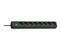 BRENNENSTUHL Eco-Line - 8 gniazd, 3m, czarny - 697140 - zdjęcie 1